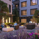 Bastille Condos Patio Amenity Rendering