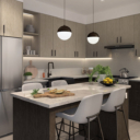 Guilden Condos Kitchen Rendering Dark