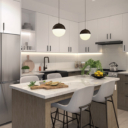 Guilden Condos Kitchen Rendering Light
